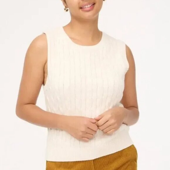 CABLE-KNIT SWEATER-VEST - Picture 1 of 2